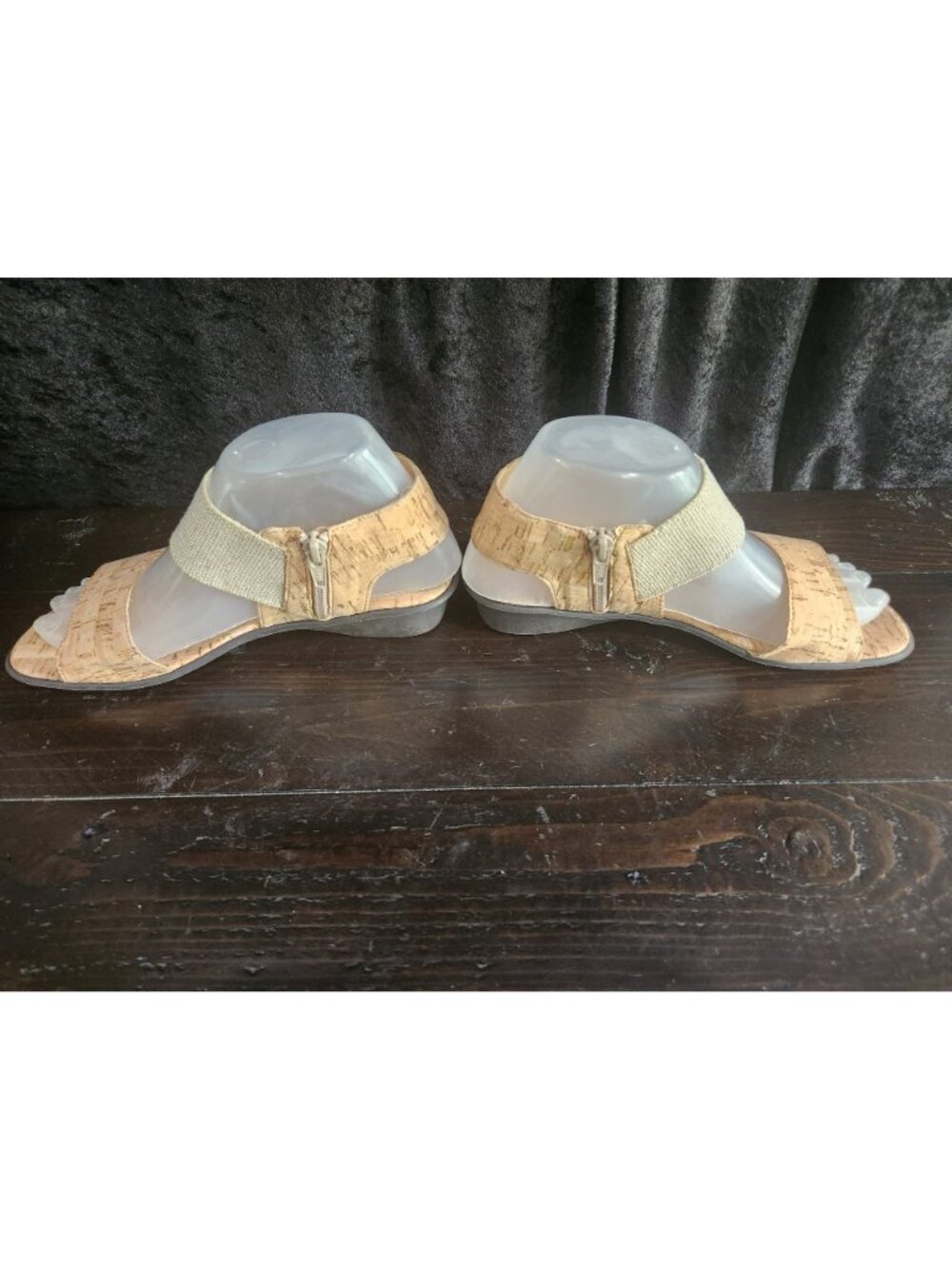 Sesto Meucci Elki Demi-Wedge Natural Cork Sandals/Sz. 6.5M NWOB - Picture 2 of 8